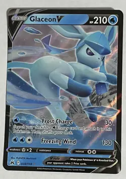 Glaceon V Ultra Rare Crown Zenith 038/159 NM Pokemon TCG - Image 1