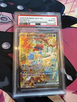 Pokemon White Flare Keldeo EX Special Illustration SIR #167 PSA 10 GEM MT - Image 1
