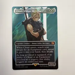 Cloud, Midgar Mercenary (Borderless) (Surge Foil) Final Fantasy Foil - Image 1
