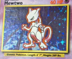 Pokemon TCG Mewtwo 10/102 Base Set Holo Rare English Unlimited 1999 - Image 4