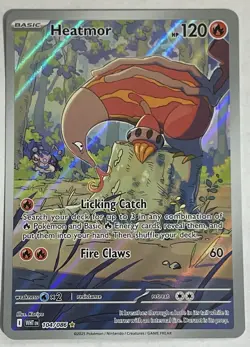 Pokemon TCG White Flare Heatmor 104/86 Illustration Rare mint - Image 1