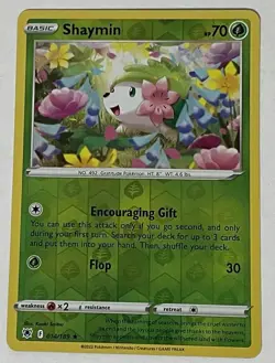 Shaymin Reverse Holo Rare SWSH10: Astral Radiance 014/189 NM Pokemon - Image 1