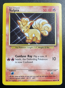 Vulpix 68/102 4th Print Base Set Pokemon UK Print 1999-2000 Common MP - Image 1