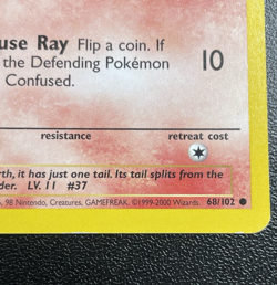 Vulpix 68/102 4th Print Base Set Pokemon UK Print 1999-2000 Common MP - Image 2