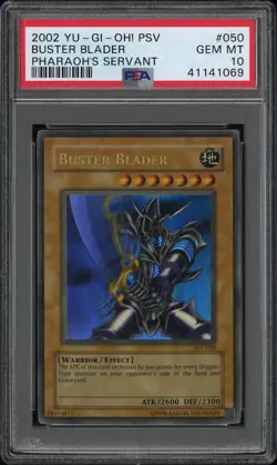 Buster Blader PSV-050 Ultra Rare 2002 Original Yugioh PSA 10 *069 - Image 1
