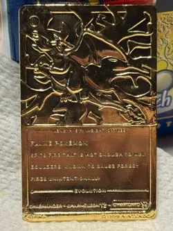 1999 Charizard Pokemon #06 Trading Card 24K Gold Plated Ltd Edition Burger King - Image 2