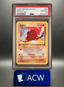 Diglett - 2000 Team Rocket #52 🔥 1st Edition PSA 10 🔥 GEM Vintage Pokemon - Image 1