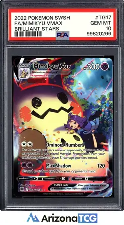 Pokemon 2022 Mimikyu VMAX TG17/TG30 Full Art Brilliant Stars GEM MINT PSA 10 - Image 1