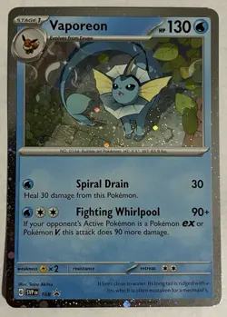 Vaporeon SVP 168 Pokemon Cosmos Holo Prismatic Evolutions Black Star Promo Card - Image 1