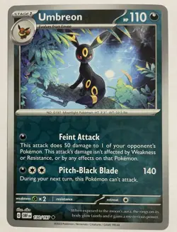 Umbreon 130/197 Pokemon SV03: Obsidian Flames Reverse Holo NM - Image 1