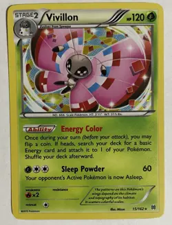 Vivillon - Pokemon XY Breakthrough 15/162 - Cosmos Holo NM - Image 1