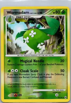 Pokemon TCG Wormadam Plant Cloak - 49/99 - Uncommon - Reverse Holo LP - Image 1