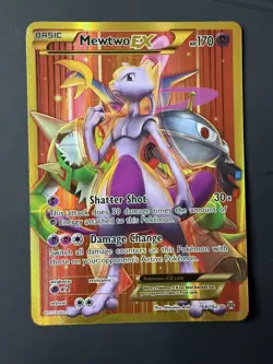 2016 Pokemon XY Breakthrough Mewtwo EX 164/162 Full Art Secret Rare LP/MP - Image 1
