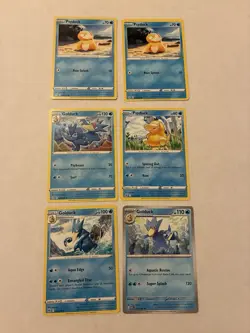 Lot Of 6 Psyduck and Golduck Pokemon Cards - Image 1