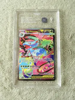 2025 Pokemon Mega Evolution Base Set Mega Venusaur Ex #177 Tag 9 - Image 3