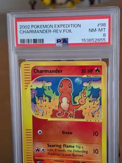 2002 Pokemon Expedition Charmander Rev. Foil #98 - PSA 8 NEAR-MINT to MINT! - Image 2
