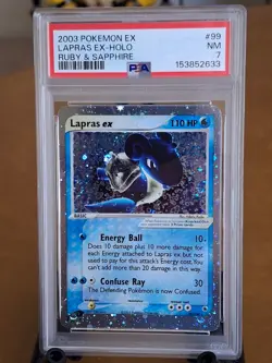 2003 Pokemon Ruby & Sapphire Lapras EX Holo #99 - PSA 7 NEAR MINT- CLEAN! - Image 1