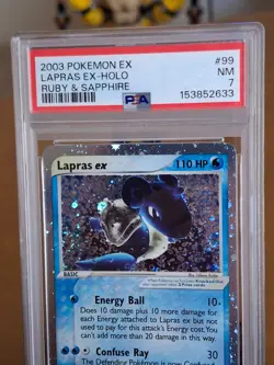 2003 Pokemon Ruby & Sapphire Lapras EX Holo #99 - PSA 7 NEAR MINT- CLEAN! - Image 2