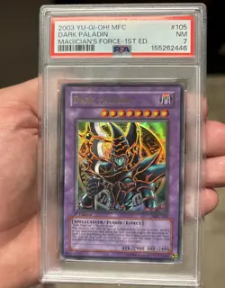 Yu-Gi-Oh 2003 Dark Paladin MFC-105 1st Edition PSA 7 Near Mint - Image 1