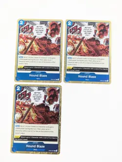 3x ONE PIECE TCG: Hound Blaze OP05-057 Rare | Awakening of the New Era - Image 1