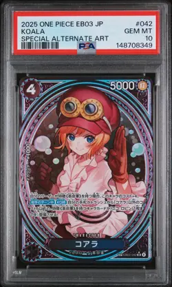 2025 One Piece JP One Piece Heroines Ed KOALA #042 GEM MT PSA 10 Special Alt Art - Image 1