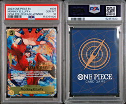 2023 ONE PIECE OP04 PRE-RELEASE WINNER MONKEY D LUFFY #36 PSA 10 GEM MINT - Image 3