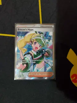 Emcees Hype 220/182 Pokemon Destined Rivals Full Art Trainer Pokemon TCG - Image 1