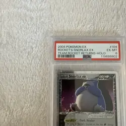 Pokemon PSA 6 Rocket's Snorlax Ex #104 Holo Ex Team Rocket Returns 2004 English - Image 4