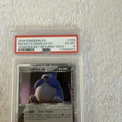 Pokemon PSA 6 Rocket's Snorlax Ex #104 Holo Ex Team Rocket Returns 2004 English - Image 5