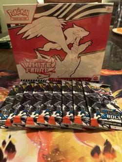 🔥 Pokemon White Flare ETB PLUS 9 Booster Packs Black Bolt Factory Sealed!! 🔥 - Image 1