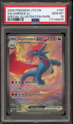 Pokemon Salamence ex Journey Together Special illustration Rare #187 PSA 10 - Image 1