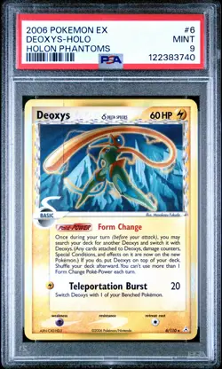 2006 POKEMON EX HOLON PHANTOMS #6 DEOXYS-HOLO PSA 9 - Image 1