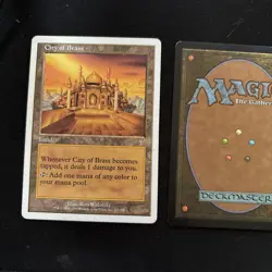 City of Brass 7th Edition Regular. Rare White Bordered City Of Brass, LP - Image 3