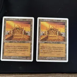 City of Brass 7th Edition Regular. Rare White Bordered City Of Brass, LP - Image 5