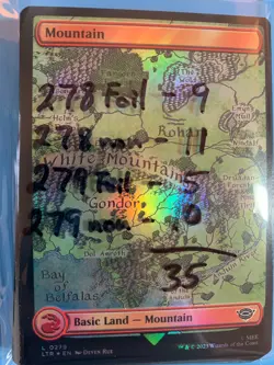 Lord of the Rings full art MOUNTAIN x35 mtg foil/non foil mix I Combine Ship - Image 4