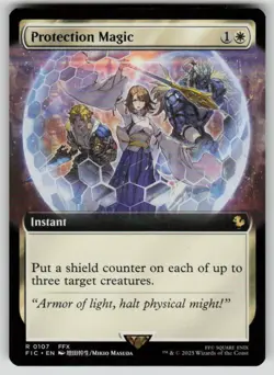 Protection Magic (Extended Art) Rare Commander: FINAL FANTASY 107 MTG NM 2025 - Image 1