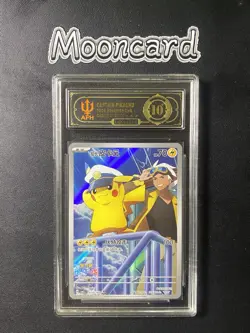 APH Black 10* Pokemon Chinese Exclusive Captain Pikachu Art Rare CBB5C 01 07/07 - Image 1