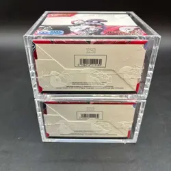 Lot (2) Pokemon SV10 Destined Rivals English Booster Boxes Sealed w/Acrylic Case - Image 5