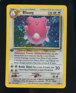 Pokemon TCG Neo Revelation 1st Edition 2/64 Blissey Holo Rare - Image 1