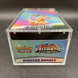 Pokemon TCG S&V Prismatic Evolutions Booster Bundle Display Case w/Acrylic Case - Image 1