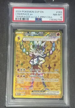 Pokemon TCG - Cinderace Ex - SVP #163 - Black Star Promo - PSA NM-MT 8 - Image 1