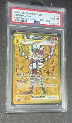 Pokemon TCG - Cinderace Ex - SVP #163 - Black Star Promo - PSA NM-MT 8 - Image 2