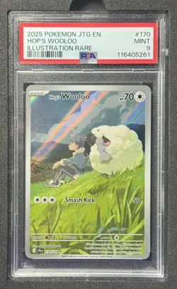 Pokemon TCG -Hop’s Wooloo - JTG 170/159 - Scarlet&Violet - PSA MINT 9 - Image 1