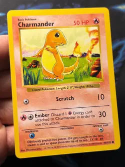 Charmander 46/102 Shadowless Base Set - Pokemon Card WOTC LP - - Image 4