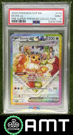 Eevee ex PSA 9 2025 Pokemon SV Black Star Promos Pre Super-Premium #174 1346 - Image 1