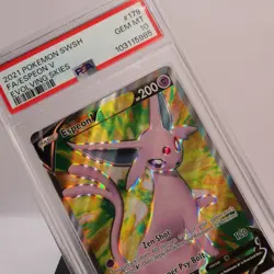 Pokemon TCG - Evolving Skies 179 FA Espeon V - PSA 10 GEM MT - Image 1