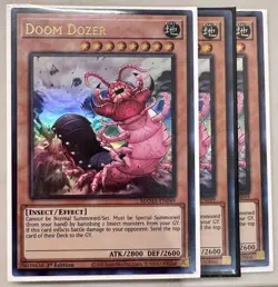 3x Doom Dozer 1st Edition Ultra Rare MAMA-EN049 Yu-Gi-Oh! - Image 1