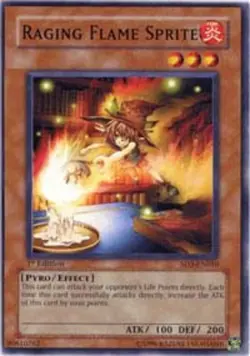 Raging Flame Sprite - SD3-EN010 - Common - 1st Edition - Lightly Played - Image 1
