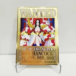 Boa Hancock Rare Art Metal Card One Piece -bh4 - Image 1