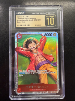 2025 ONE PIECE MONKEY D. LUFFY SUPER RARE BORDERLESS CGC PRISTINE 10 - Image 1